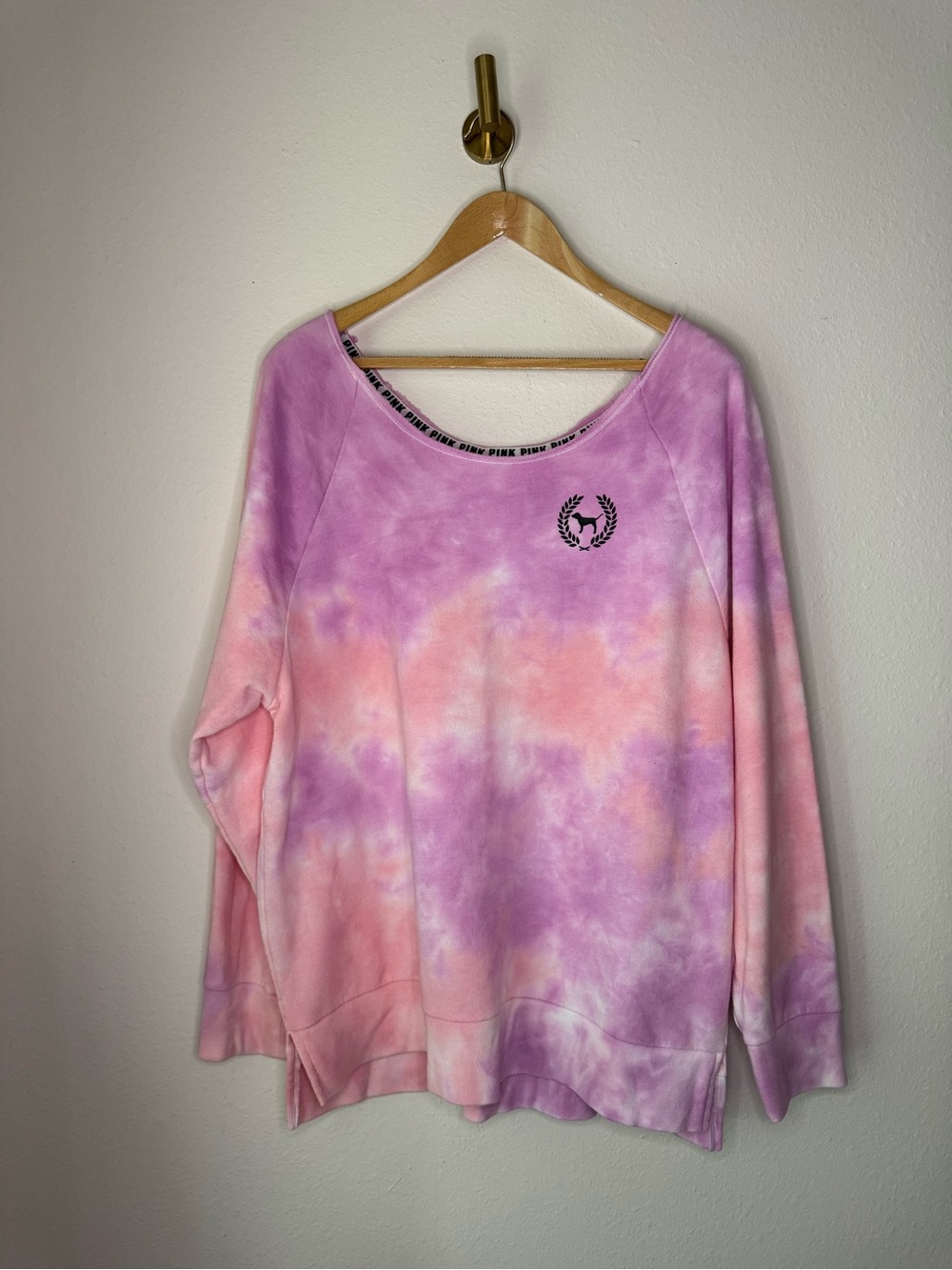 PINK by Victoria’s Secret Women’s Tie-Dye Pullover Sweatshirt size L
